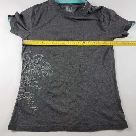 Taco Bell Mountain Dew Baja Blast Employee Crew T Shirt Womens Medium Gray - Picture 8 of 9